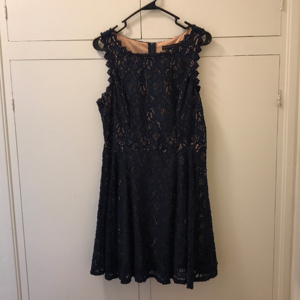 Navy Blue Lace Dress